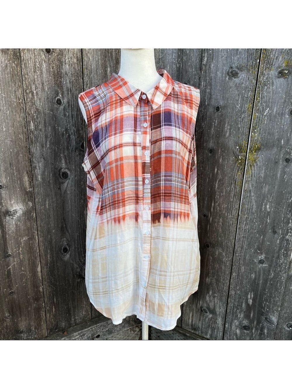 Boho Jane Plaid “Don’t Mess with My Tribe” Shirt - Size Medium